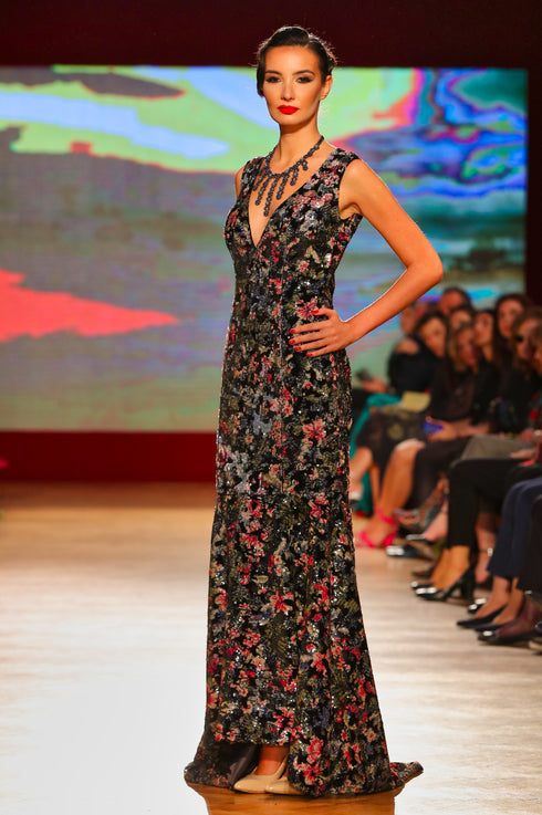 Rochie catifea cu paiete ID-1